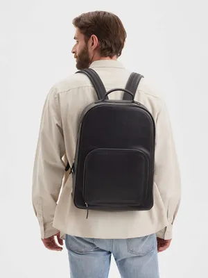 Рюкзак кожаный мужской CONRAD Black Grain. Заказать и купить мужские  кожаные рюкзаки в MONOMOUNT с доставкой по России