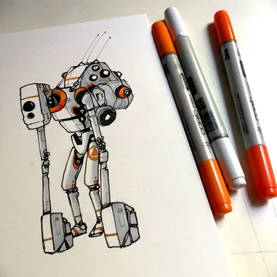 Симпатичный Робот Готовый Рисунок — стоковая векторная графика и другие  изображения на тему Робот - Робот, Рисунок - произведение искусства,  Набросок - iStock