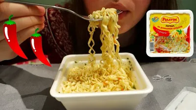 Spicy Noodles Rolton ASMR Eating Sounds - YouTube
