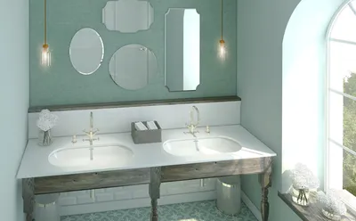Украшение ванной комнаты - фото идей ко дню Святого Валентина