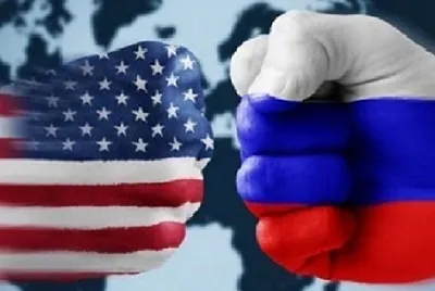 Сша vs россия. против концепции сша vs россии. концепция отношений между  государствами, экономическим сообществом, политикой. векторная иллюстрация  | Премиум векторы