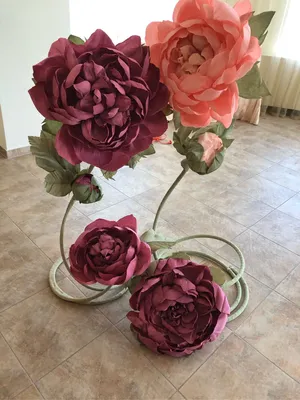 Розы на стойке Декор Большие ростовые цветы из фоамирана (ID#1397730725),  цена: 2100 ₴, купить на Prom.ua