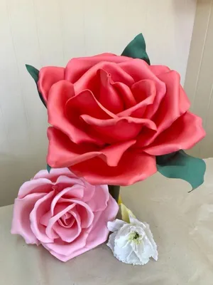 Цветы из изолона. Ростовой цветок из изолона. Большие цветы из изолона.  Роза из изолона Foam flowers - YouTube