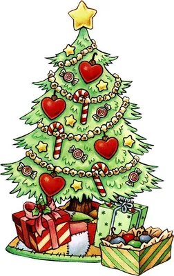 Рождественская елка | Рождественское художественное оформление, Рождество в  стиле ретро, Рождественские иллюстрации