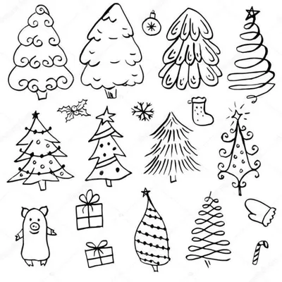 Новогодние рисунки для срисовки: 2023 идеи для красок, карандашей, маркеров  | Рождественское художественное оформление, Рождественская елка, Рисунки