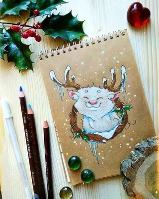 Иллюстрация рождества с дикими животными Белка и медведь украшая  рождественскую елку покрасьте карандаш Иллюстрация штока - иллюстрации  насчитывающей олени, потеха: 132339099