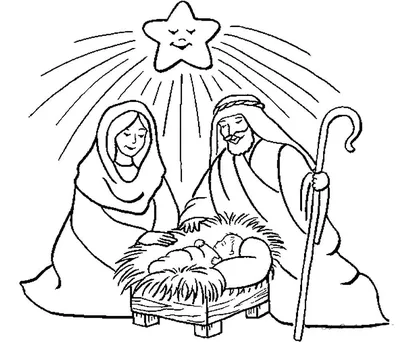 Рисунок рождество христово карандашом - 53 фото