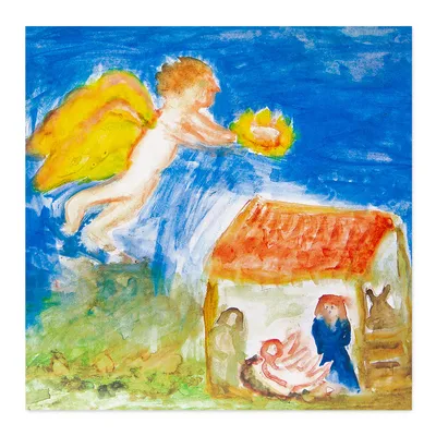 Детские рисунки о Рождестве. Выставка «Светлый ангел Рождества»