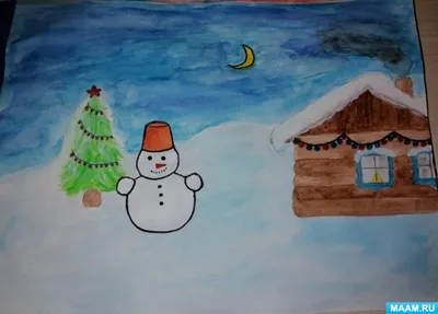 Watercolor style, рождественская …» — создано в Шедевруме