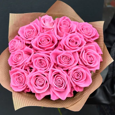 Розы бело-розовые 70см 35 шт ⋆ Букет вам 24