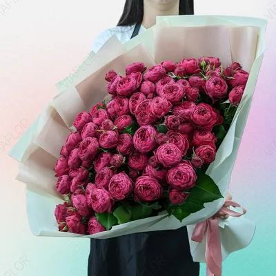 Букет из 21 пионовидной розы Keira по цене 7676 руб. заказать с доставкой  по Москве - свежие цветы от интернет-магазина \"Во имя розы\"
