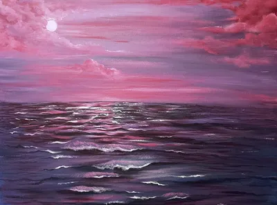 Оранжево розовый и фиолетовый закат на голубой воде побережья Фон Обои  Изображение для бесплатной загрузки - Pngtree