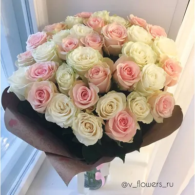 101 нежно-розовые розы 40 см Кения- купить в СПб с доставкой в интернет  магазине \"Цветочкин\"