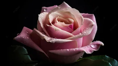Обои на рабочий стол Розовая роза в каплях воды лежит на атласе, обои для  рабочего стола, скачать обои, обои бесплатно