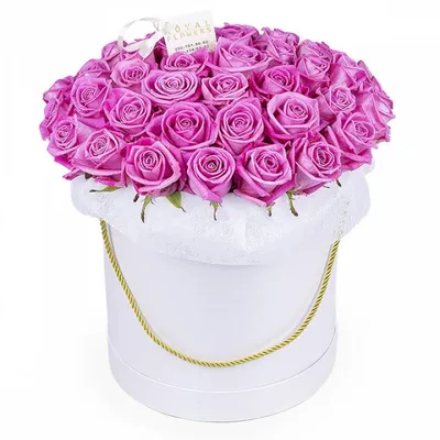 Almaflowers.kz | Розовые розы в черной подарочной коробке \"Maison des  Fleurs\" - купить в Алматы по лучшей цене с доставкой
