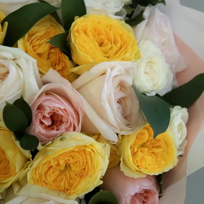 Желтые розы 70 см. - Цветочный салон Diana Rose