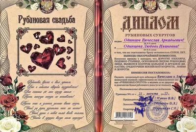 Медаль Рубиновая свадьба 40 лет 6*6,5 см 1 шт в Самаре - купить по цене 185  руб. в интернет-магазине Веселая Затея