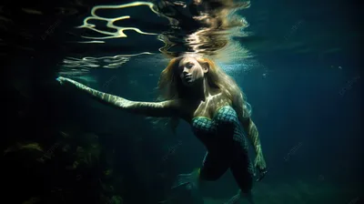 русалка плавать под водой подводный выстрел, настоящие фотографии русалок,  Русалочка, рыбы фон картинки и Фото для бесплатной загрузки