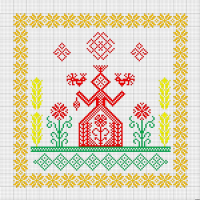 Традиционная вышивка русской рубахи — схемы