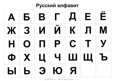 Алфавит русский для школьников и дошкольников — Файлы для школы