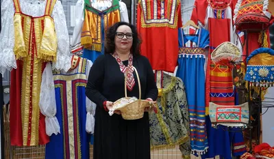 Русский народный костюм \"Дарья\" красная купить в Москве по цене 2 500 руб.