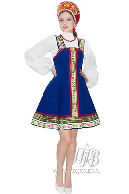 Купить русский народный костюм \"василиса с кокошником\" по цене 4 500 ₽ в  Москве