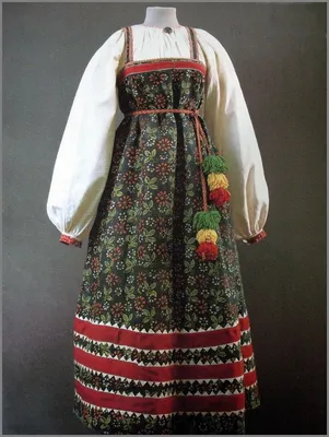 Русский народный сарафан для женщин \"Марфуша\" синий — купить недорого в  Москве, заказать в интернет-магазине
