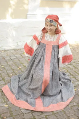 Русский народный костюм для девочки № 4 (сарафан, рубашка, головной убор) |  «Аспект-Сити»