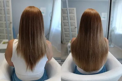 Нарастили русые волосы | Студия наращивания волос Хорошиловой Ирины