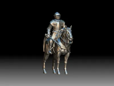 Рыцарь на коне едет на коне с мечом в руке. | Премиум Фото