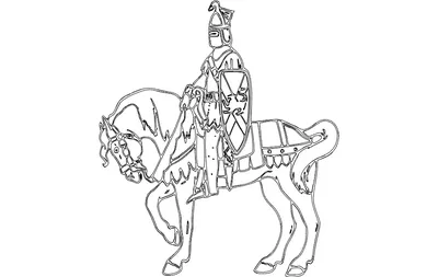 Фотографии Рыцарь лошадь с щитом Templar Фэнтези