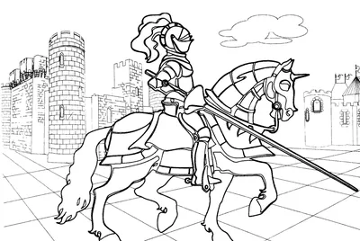 Рыцарь на коне рисунок карандашом - 40 фото