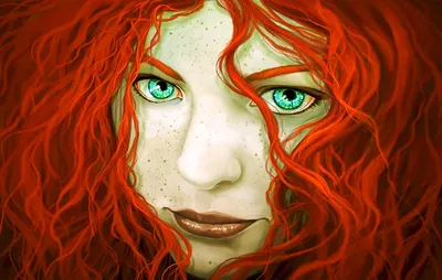 Рыжая ведьма с зелеными глазами - 55 фото