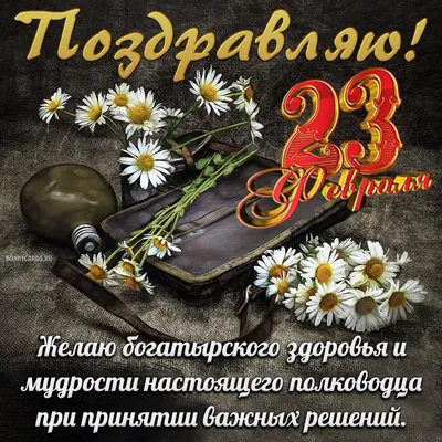 Картинка с поздравительными словами в честь 23 февраля для дяди - С  любовью, Mine-Chips.ru