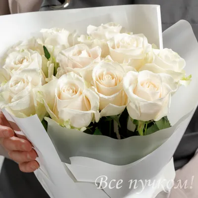 Букет белых роз - 131 шт. за 31 890 руб. | Бесплатная доставка цветов по  Москве