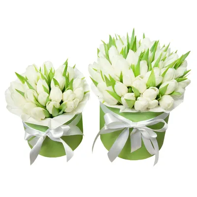Открытка мини «8 марта», белые тюльпаны, 7 × 7 см.