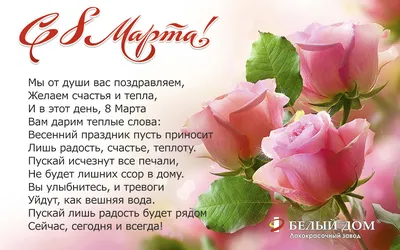 С праздником 8 Марта, милые девушки! - Белый дом краска, эмаль,  декоративная шпаклевка в Алматы, Астана