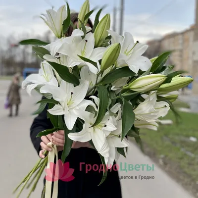 Лилии с розами в коробке - 19 шт. за 17 390 руб. | Бесплатная доставка  цветов по Москве