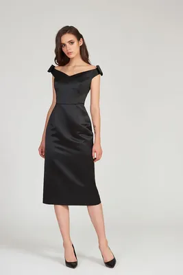 Платье с бантами на плечах - артикул B457577, цвет BLACK - купить по цене 0  руб. в интернет-магазине Baon