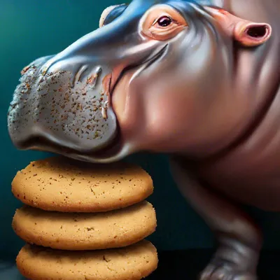 Печеньки с бегемотиками, крупным …» — создано в Шедевруме