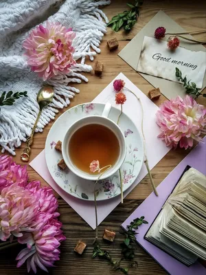 Доброе утро | Фотографии фонов, Розовый чай, Доброе утро