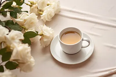 чашка чая с цветами. утренний кофе или утренний чайный план с желтым  маленьким цветком на каменном столе. Стоковое Изображение - изображение  насчитывающей еда, кофе: 233666851