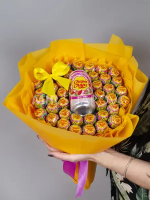 Букет из конфет чупа чупсов XL «Чупик» | Купить с доставкой в Киеве |  Лучшая цена