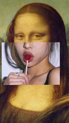 мона лиза с чупа чупсом – Google Поиск | Modern pop art, Beauty post ideas,  Wallpaper