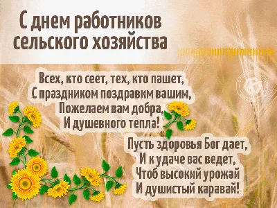 Поздравляем с Днем работника сельского хозяйства! - Новости - Югпром в  Ставрополе