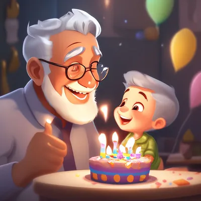 Картинка дедушке с днем рождения | Рождение, С днем рождения, Открытки
