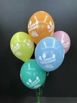 Набор шаров с днём рождения, Цветы и подарки в Чебоксарах, купить по цене  1900 RUB, Воздушные шары в «Цвенди» с доставкой | Flowwow