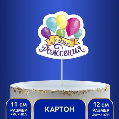 Купить воздушные шары «С днём рождения (торт и шарики)» с доставкой по  Екатеринбургу - интернет-магазин «Funburg.ru»