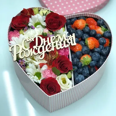 Яркий подарочный набор с цветами \"С днем Рождения\" - купить в Москве |  SharFun.ru