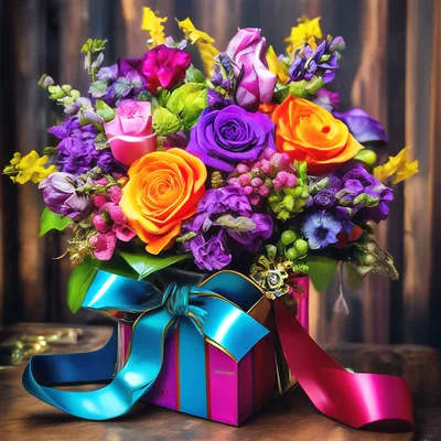 Пин от пользователя Вита на доске с днем рождения | С днем рождения,  Фиолетовые шары, Цветы на рождение